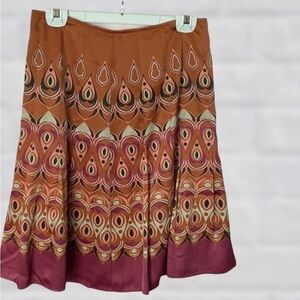 AXCESS Sz 6  Flowing Multi Color Geometric Print SKIRT